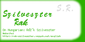 szilveszter rak business card